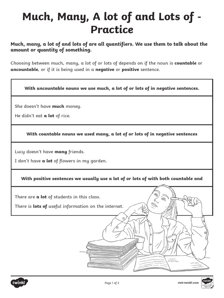 Quantifiers Worksheet 1 | PDF | Quantity | Noun