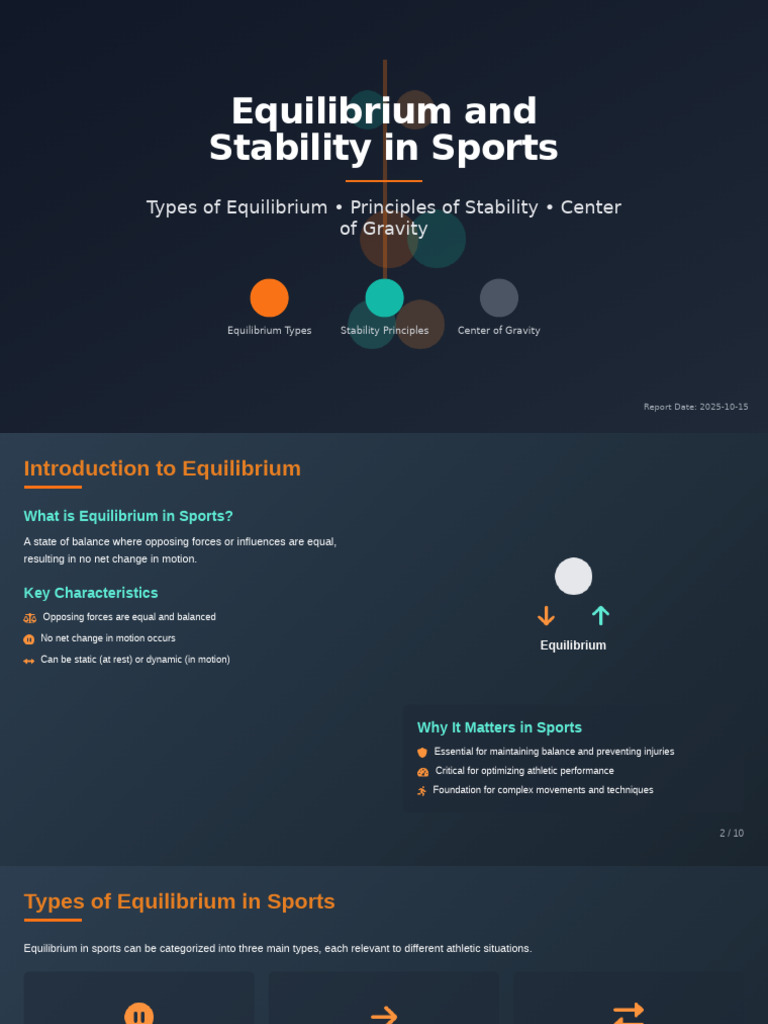 Equilibrium and Stability in Sports | PDF | Force | Gravity