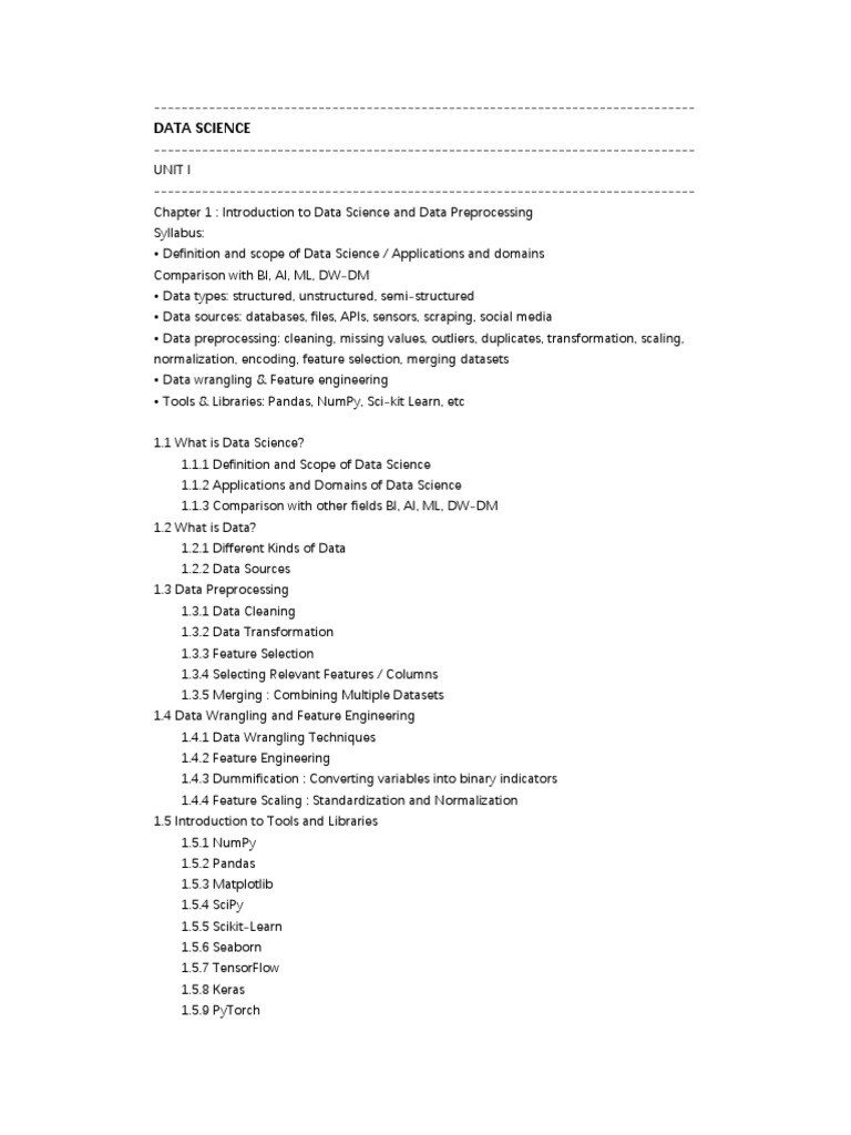 Index Data Science | PDF | Machine Learning | Data Analysis