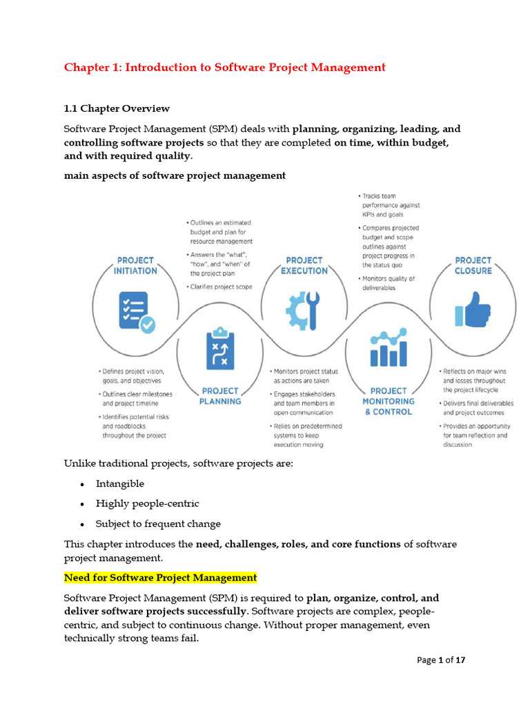 Chapter 1 Software Project Management | PDF | Project Management ...