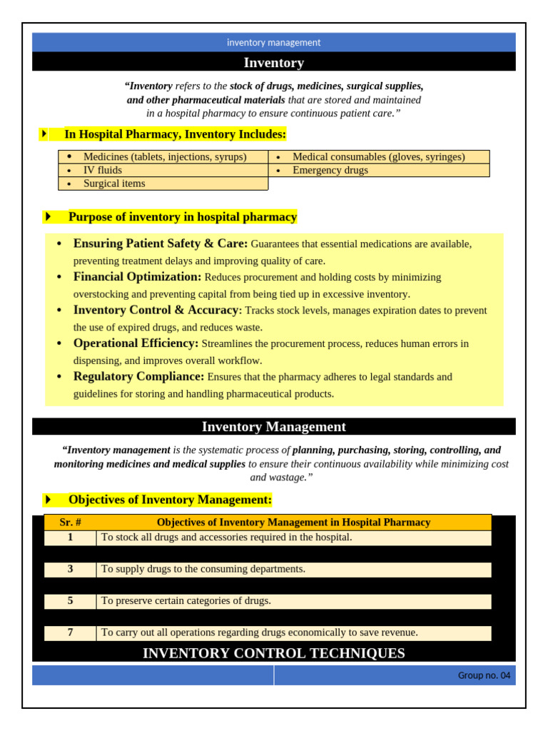 Inventory Management | PDF