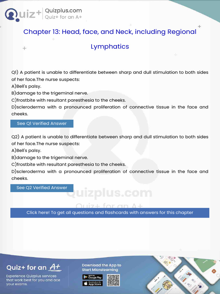 A Patient is Unable to Differentiate Between Sharp and Dull Stimulation ...