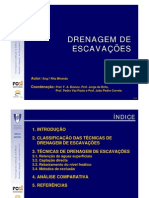 Técnicas drenagem escavações