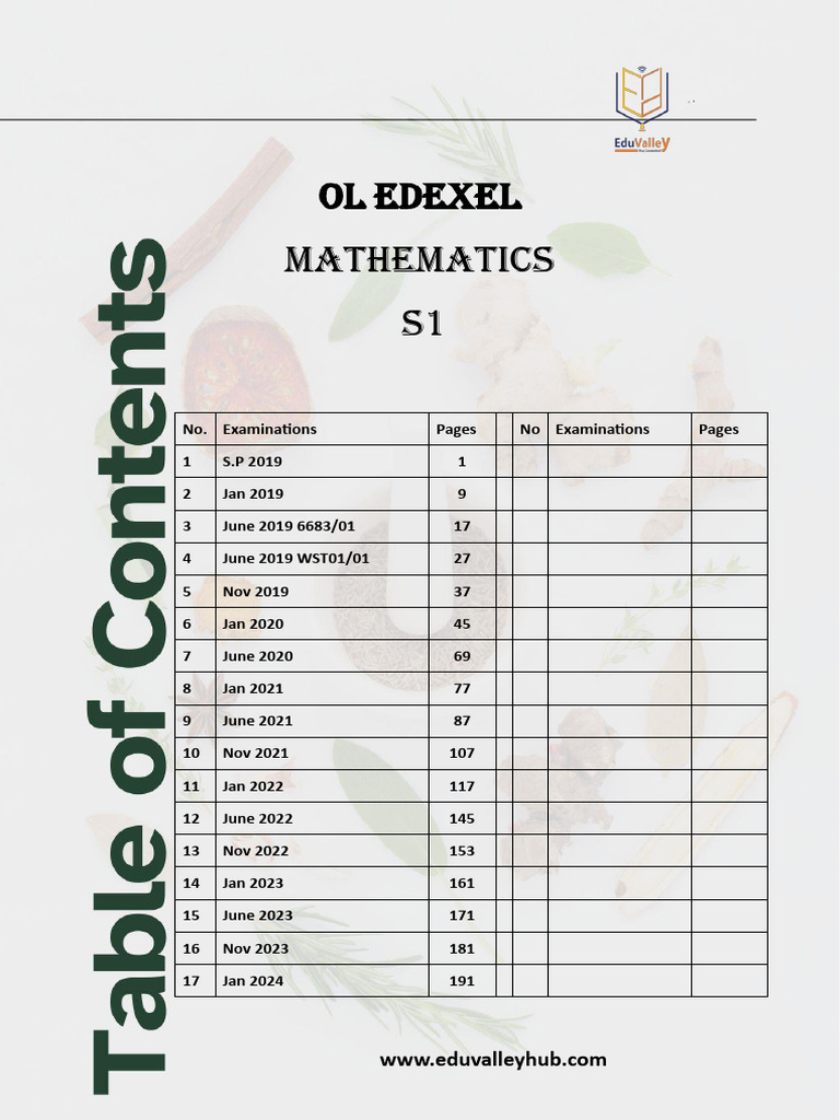 Edexcel a.2 Maths S1 2019-2024 | PDF