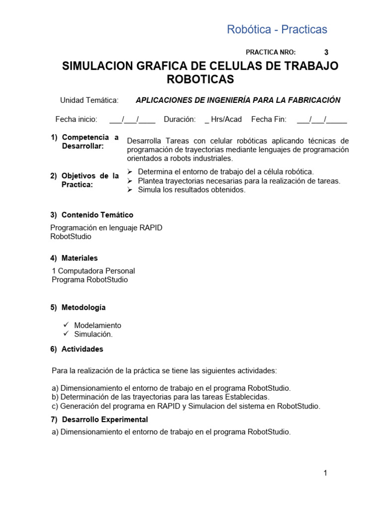 Practia 3 RobotStudio | PDF