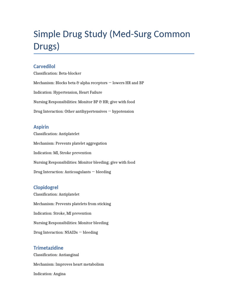 Simple Drug Study | PDF