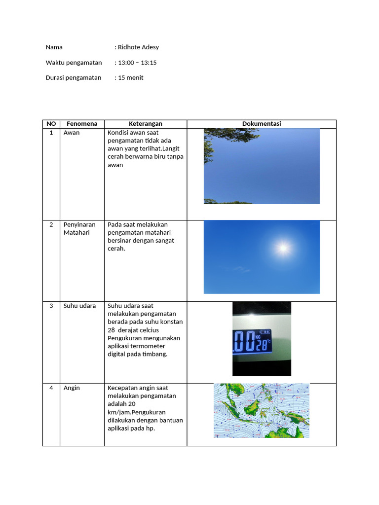 Tugas Laporan Pengamatan | PDF