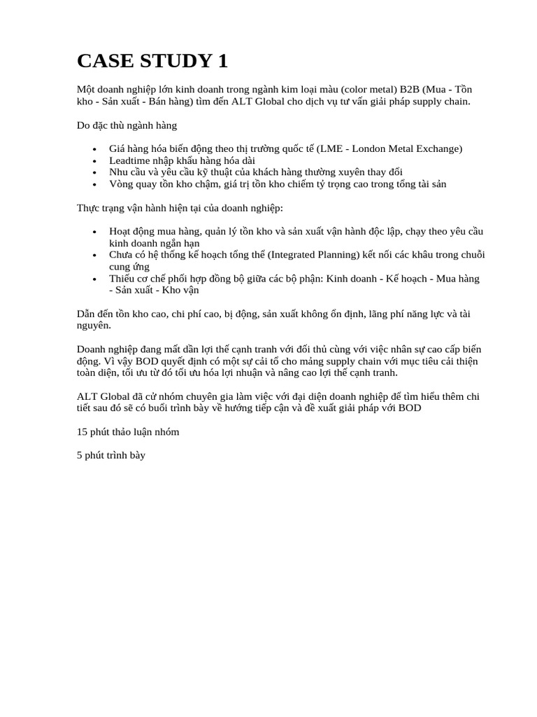 IDP Case Study 1 | PDF