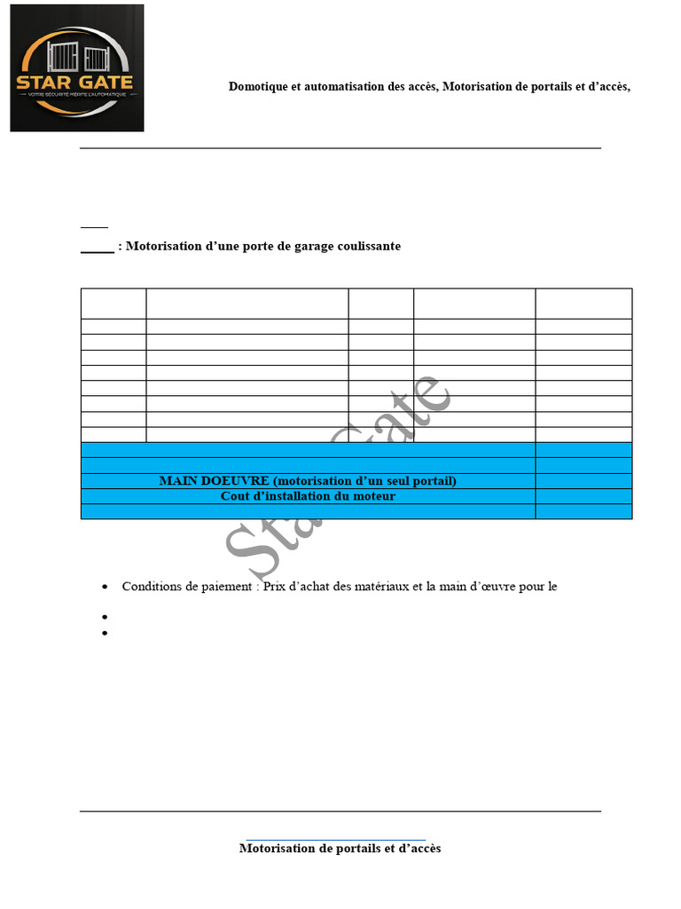 Proforma Devis | PDF