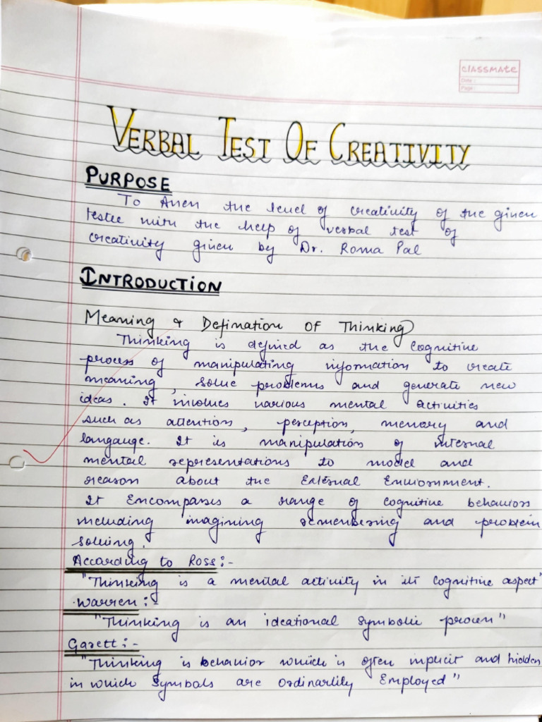 Creativity File | PDF
