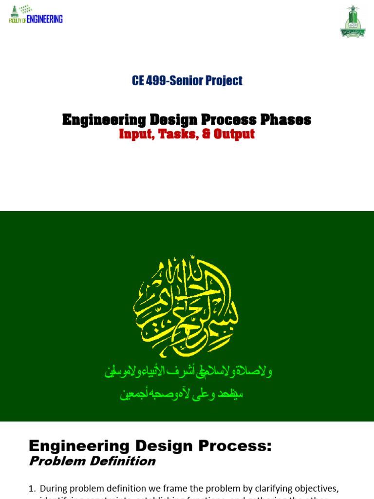 Engineering Design Process Phases Input, Tasks, & Output | PDF ...