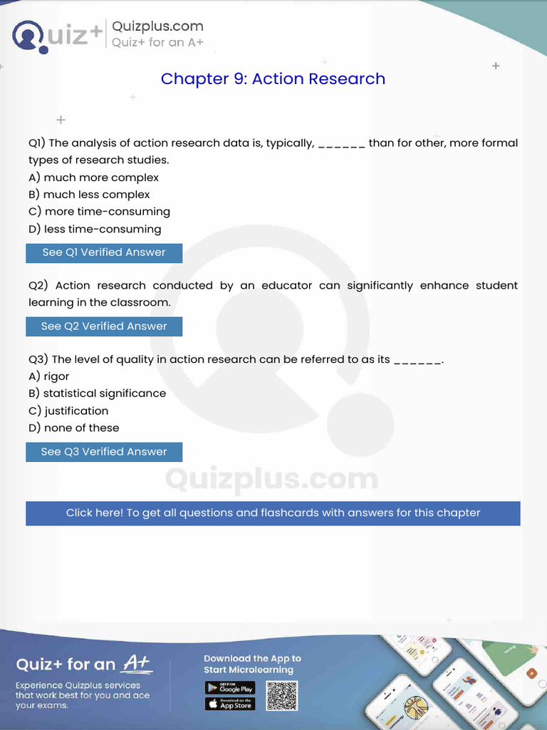 The Analysis of Action Research Data is Typically Than for Other More ...