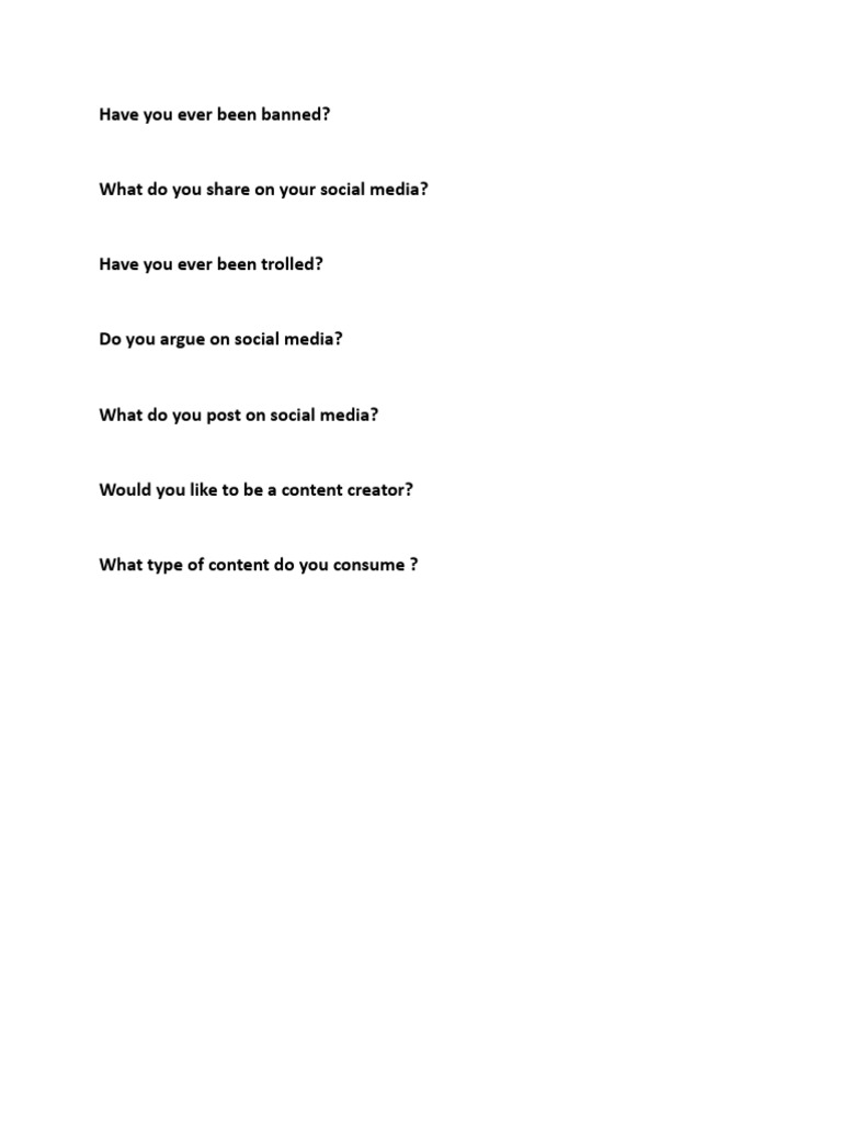 Social Media Questions | PDF