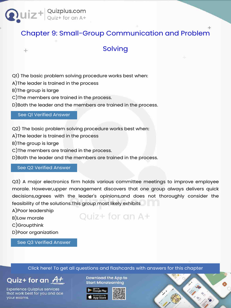 The Basic Problem Solving Procedure Works Best When | PDF ...