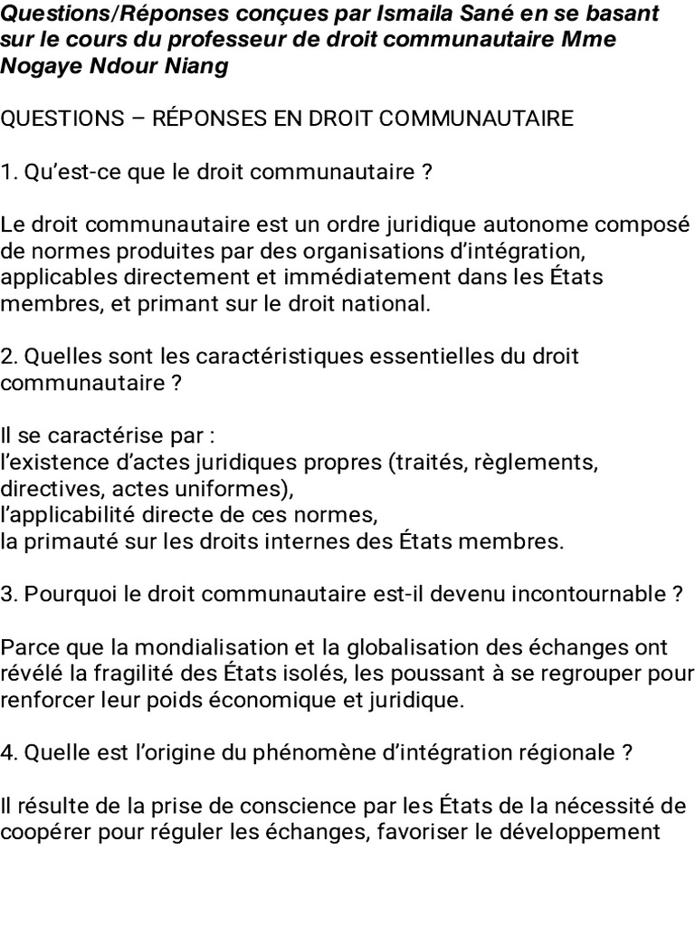 Questions Réponses | PDF