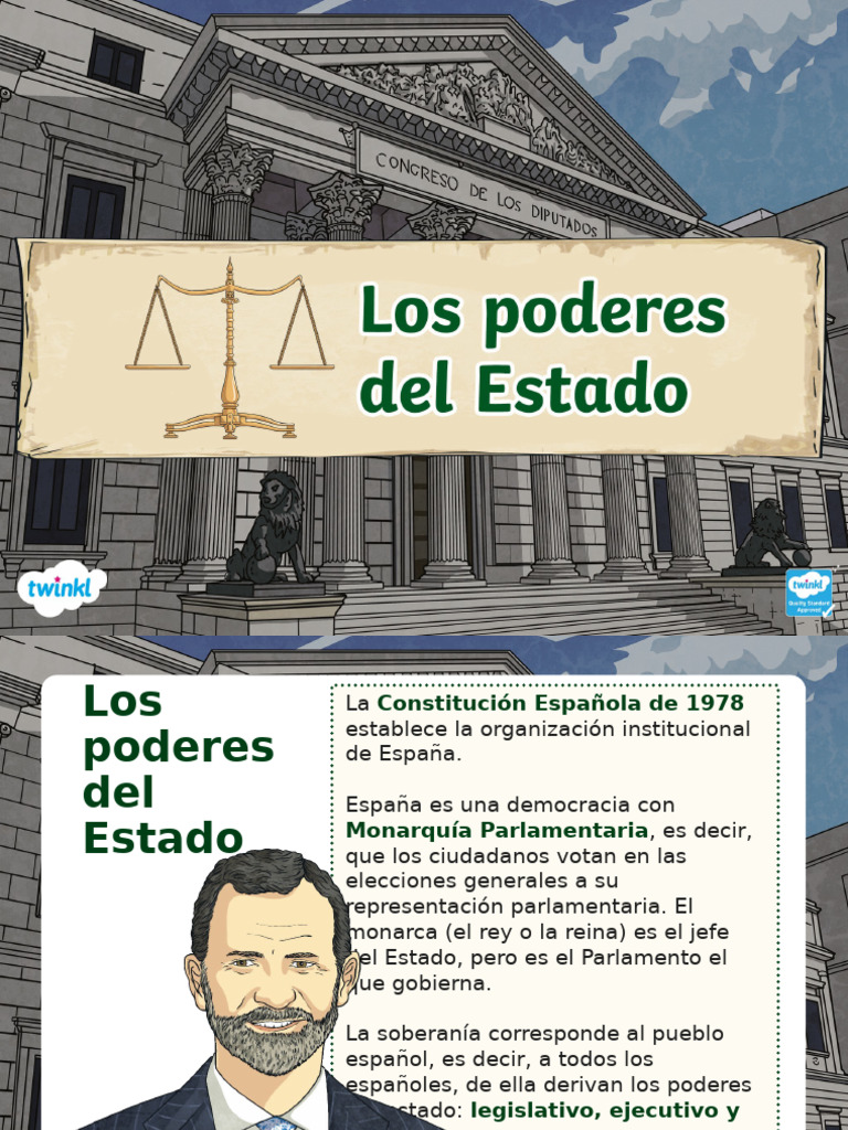 Presentacion Los Poderes Del Estado | PDF | Separación de poderes ...