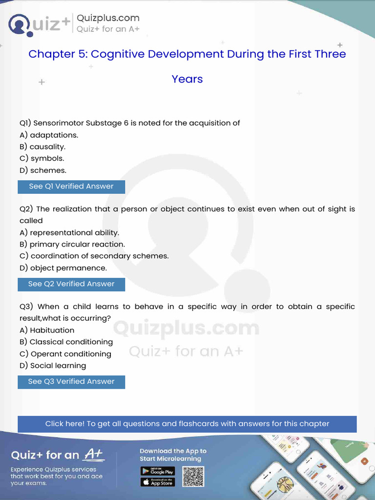 Sensorimotor Substage 6 is Noted for the Acquisition Of | PDF ...