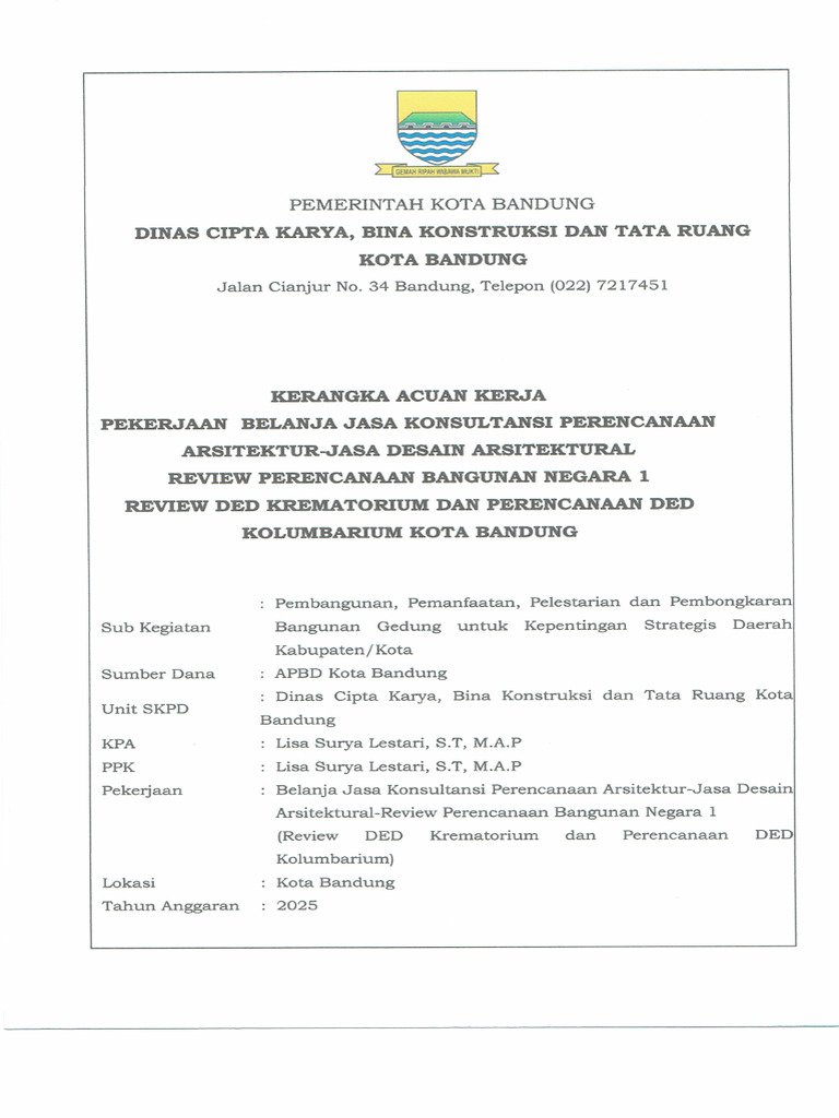 KAK REVIEW Perencanaan Bangunan Negara 1 FINAL FINAL | PDF