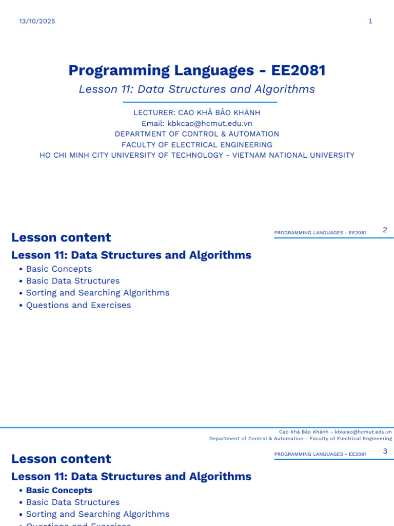 Lesson 11 Data Structures and Algorithms | PDF | Queue (Abstract Data ...