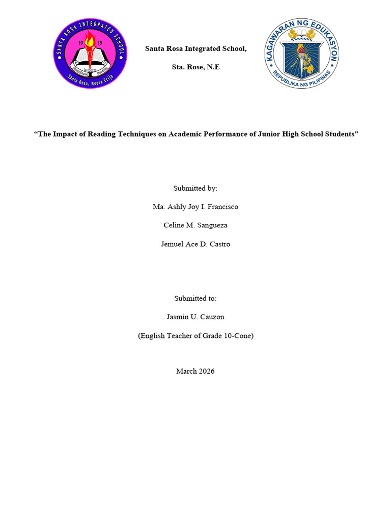 Study Habits and Their Impact on Academic Performance of Grade 10 ...