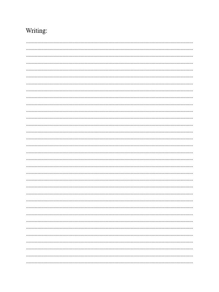 Writing Sheet | PDF