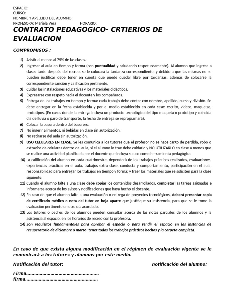 Criterios de Evaluacion | PDF | Evaluación | Maestros