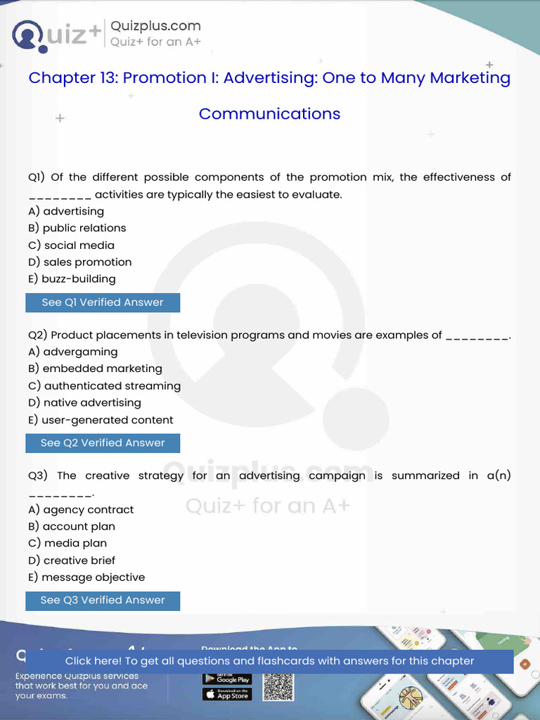 Of The Different Possible Components of The Promotion Mix The ...