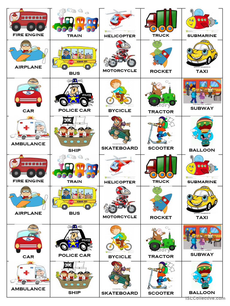Transports Stickers For Little Kids | PDF