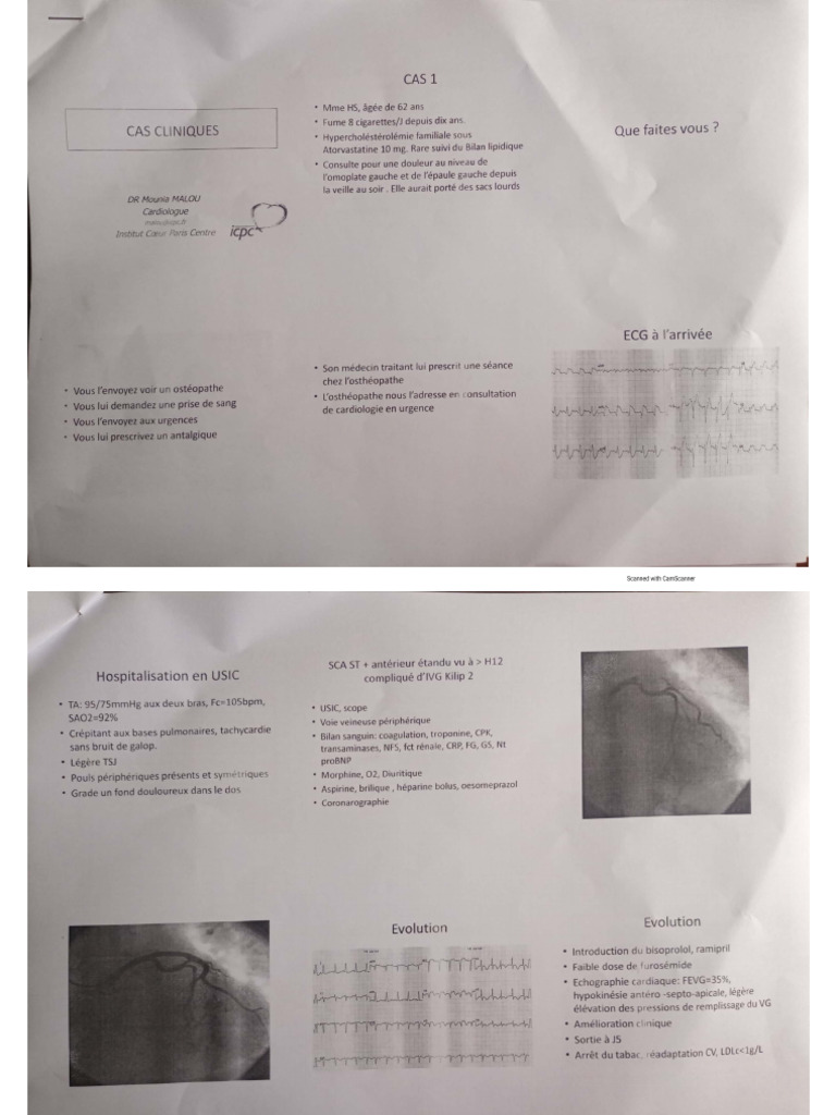Cas Clinique Cardiologie Pour Examen | PDF