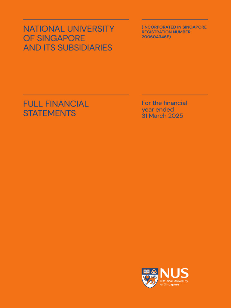 Nus-Financial-Report-2025 - NUS | PDF | Audit | Auditor's Report
