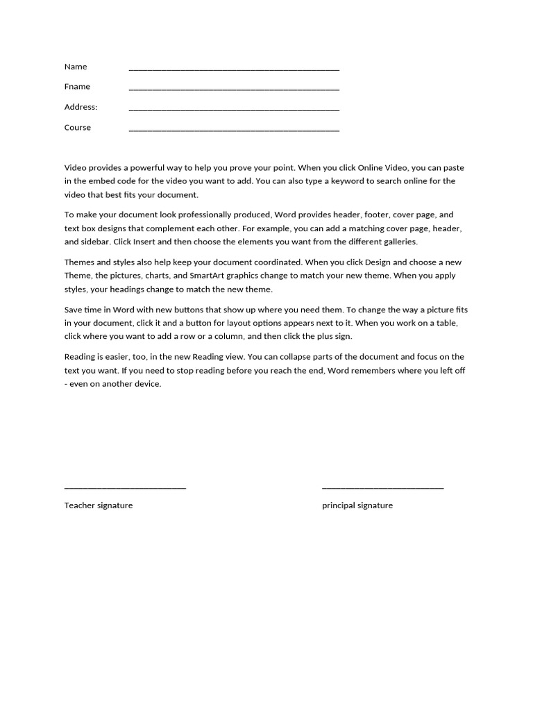 Addmission Form | PDF