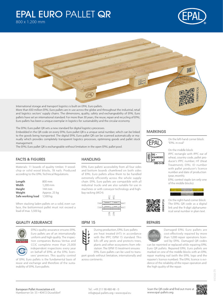 EPAL-DS Europalette QR-Code en | PDF | Pallet | Logistics