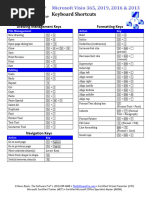 Microsoft Visio Keyboard Shortcuts Guide | PDF