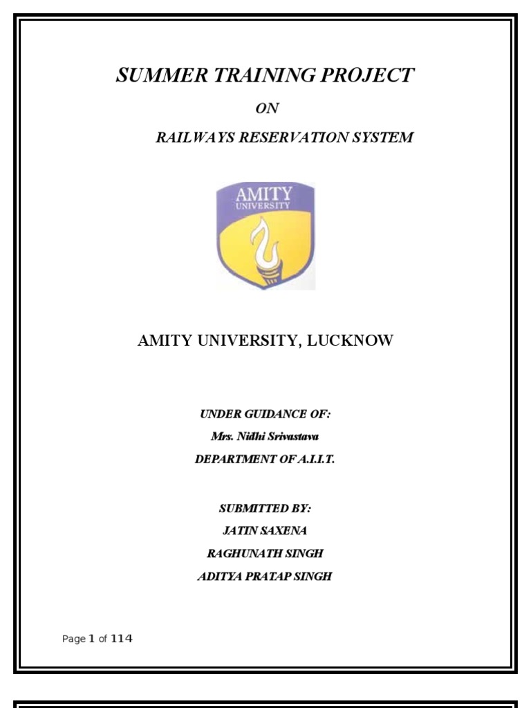 Railway Servation System | PDF | Unit Testing | Databases