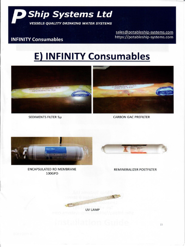 E) Infinity Consumables | PDF