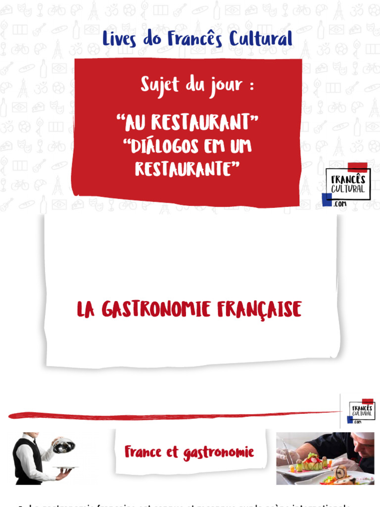 Au Restaurant | PDF | Repas | Préparation de nourriture et de boisson