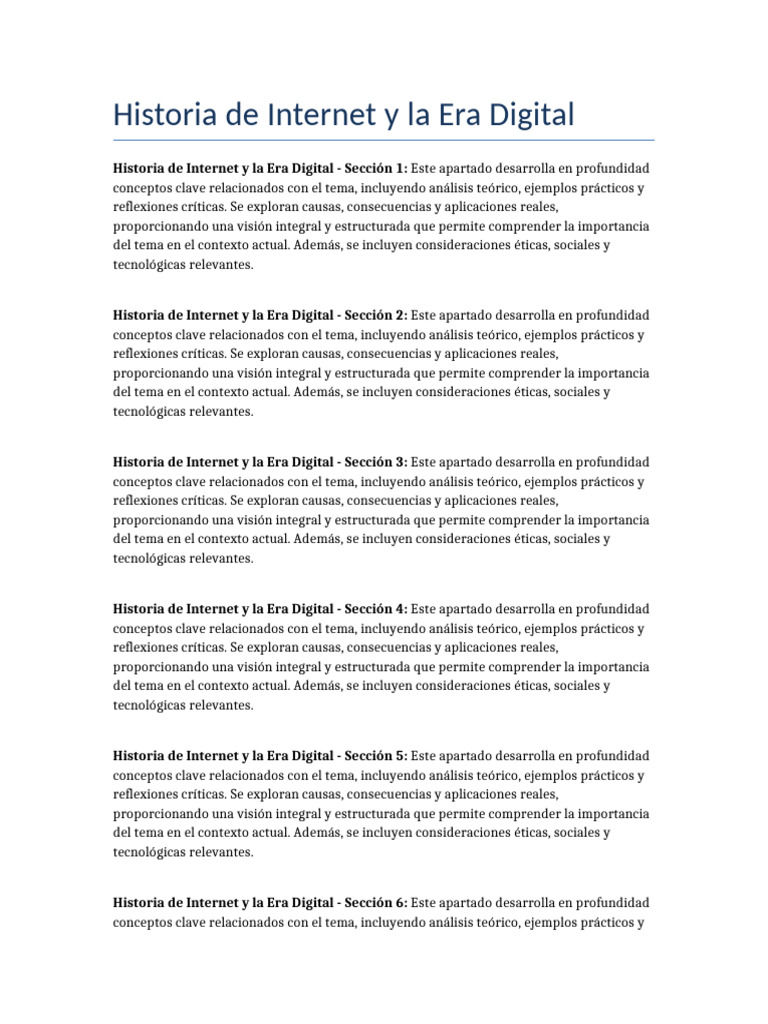 Historia de Internet y La Era Digital | PDF | Internet