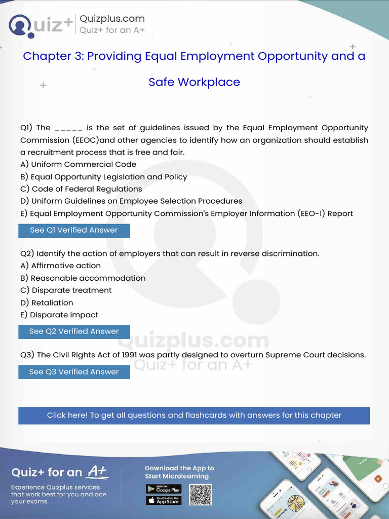 The Is The Set of Guidelines Issued by The Equal Employment Opportunity ...