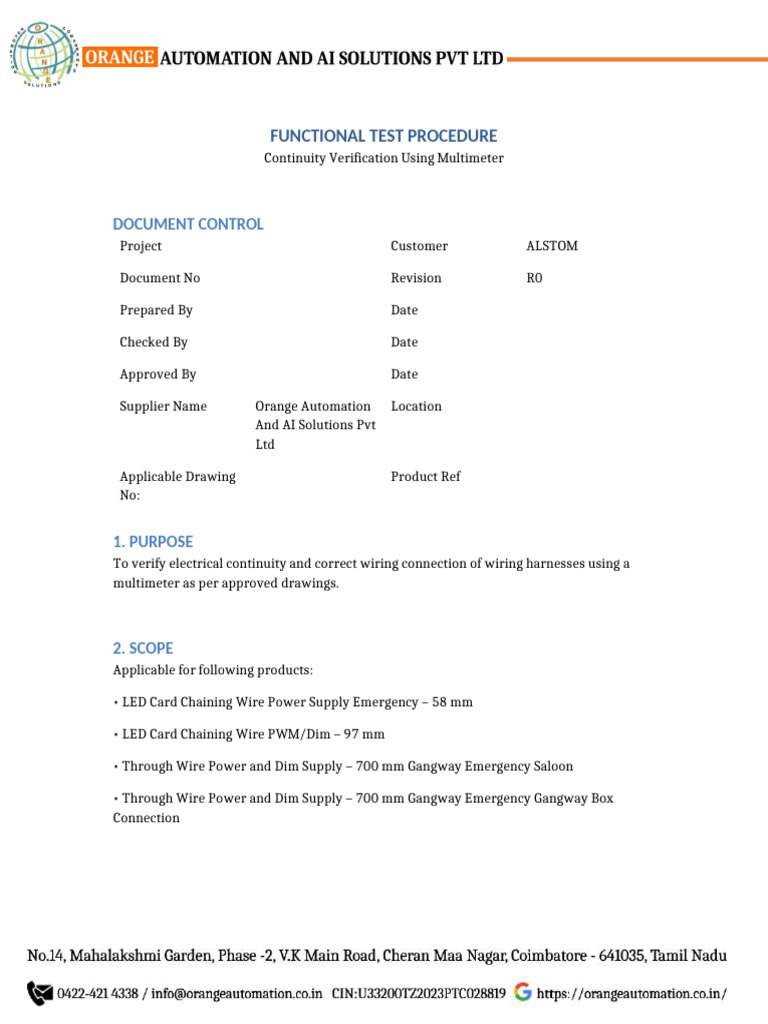 Functional Test Plan LED Wiring | PDF | Electrical Engineering ...