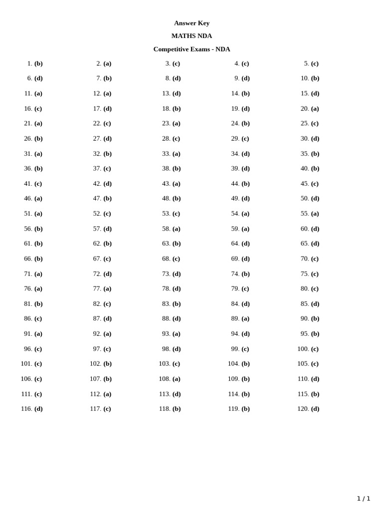 Nda Maths Paper 4 Solution | PDF