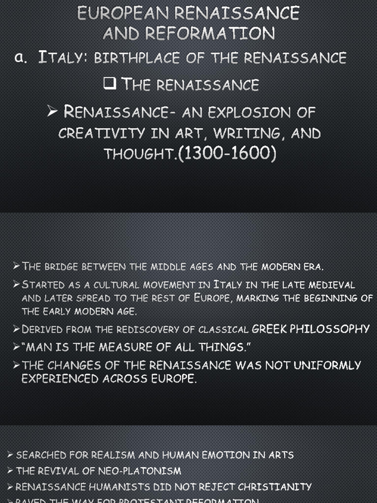 European Renaissance and Reformation | PDF | Renaissance | Humanism