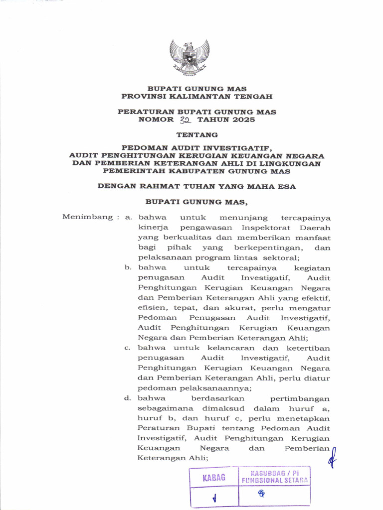 Perbup 32 Tahun 2025 Pedoman Ai, PKKN & Pkai | PDF