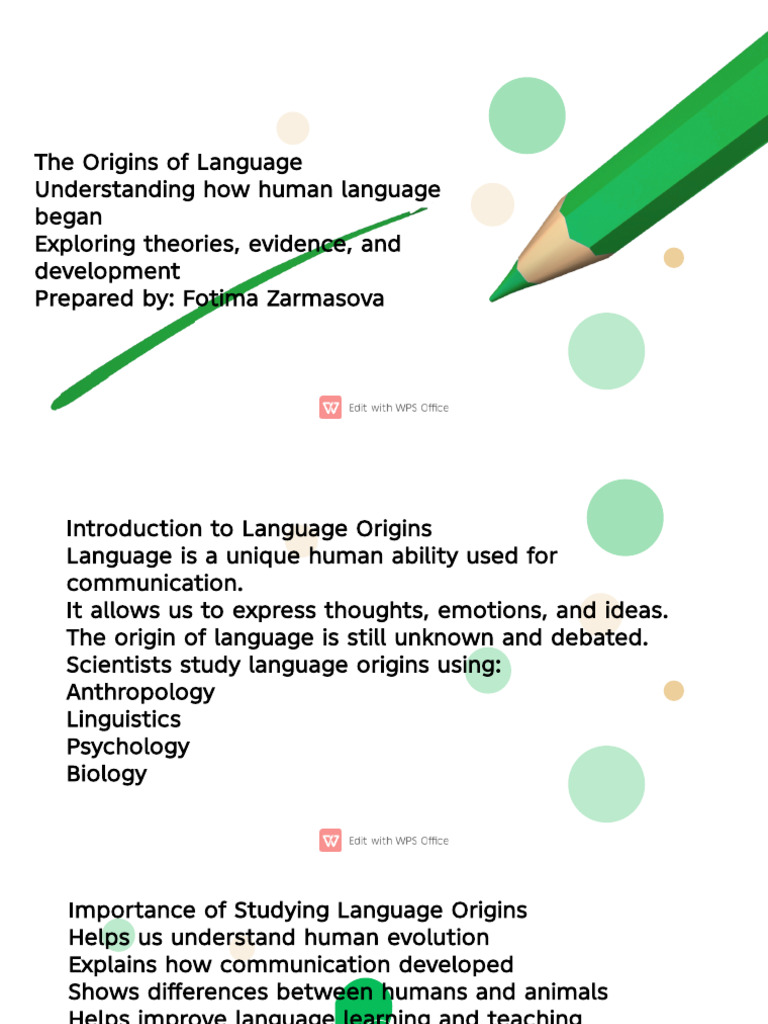 The Origins of Language | PDF | Origin Of Language | Gesture