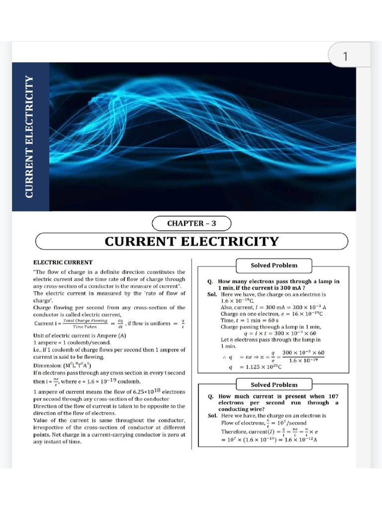 Current Electricity | PDF