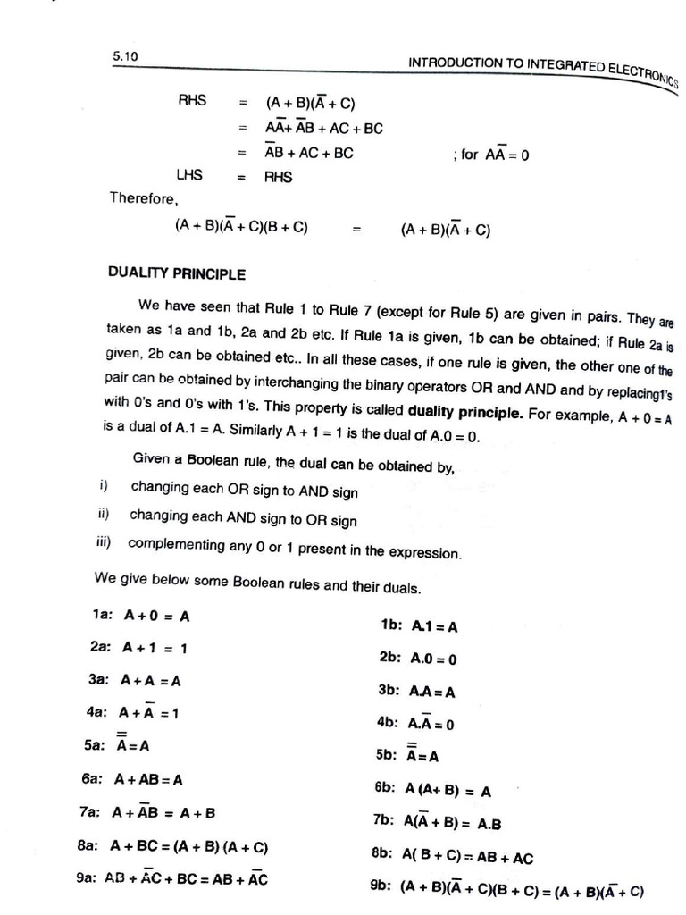 Boolean Algebra, Universal Gates NAND & NOR - Page-0010 | PDF