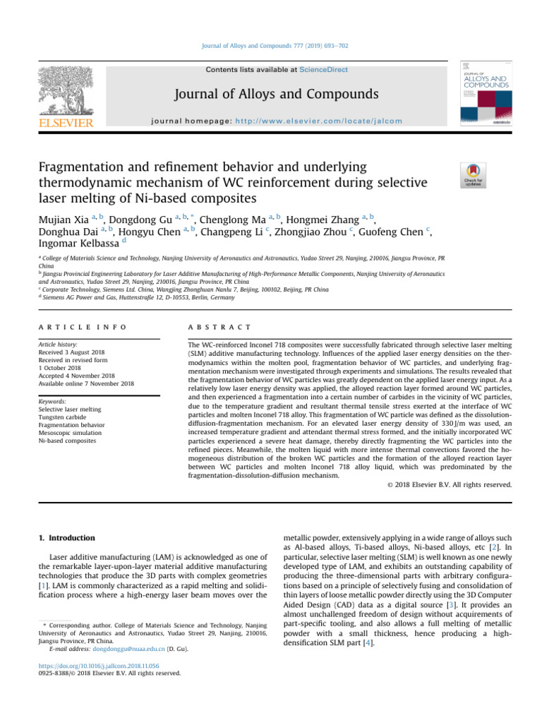 Fragmentation and Refinement Behavior and Underlying Thermo 2019 ...