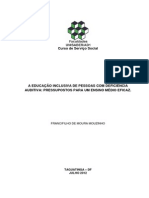 A Educação Inclusiva de Pessoas Com Deficiência Auditiva: Pressupostos para Um Ensino Médio Eficaz.