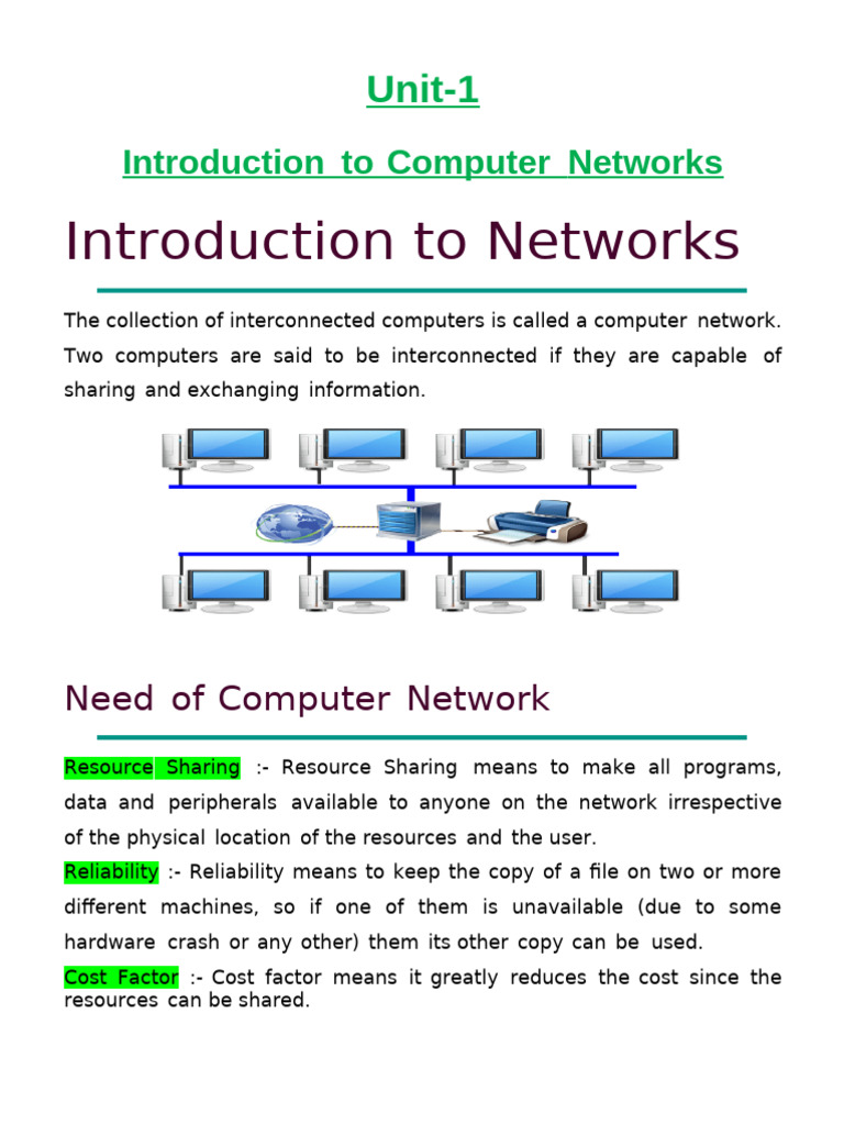Introduction To Computer Networks | PDF