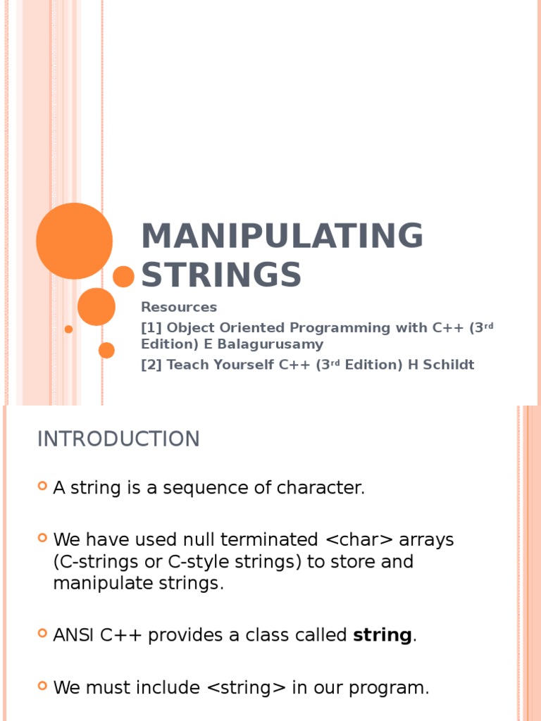 C++ String Manipulation Techniques | PDF