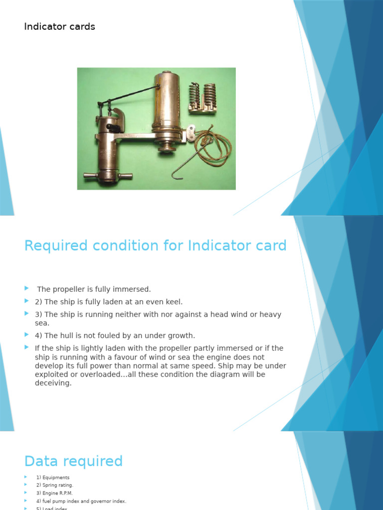 Indicator Cards | PDF | Piston | Engines